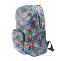 High quality reversible magic sequin backpack bag rainbow DIY large capacity school backpack for kid bag